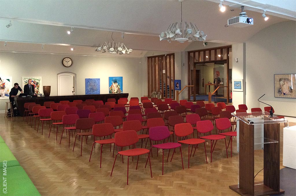 London EC2 conference venue The Van Gogh Reception room setting up a day conference